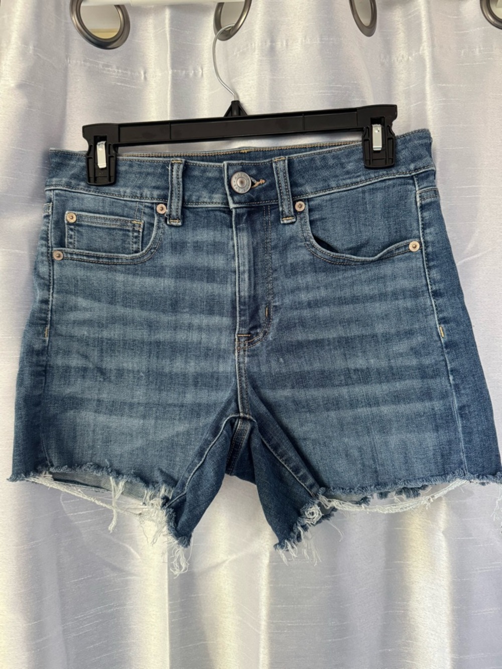 American Eagle Outfitters Mid-Rise Shortie Denim Cut Off Shorts Blue Size 6